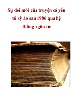 Sự đổi mới của truyện có yếu tố kỳ ảo sau 1986 qua hệ thống ngôn từ pot