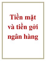Tiền mặt và tiền gởi ngân hàng pps