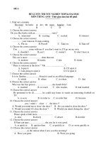 ĐỀ LUYỆN THI TỐT NGHIỆP THPT& ĐẠI HỌC MÔN TIẾNG ANH - ĐỀ 6 ppt