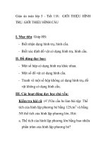 Giáo án toán lớp 5 - Tiết 118: GIỚI THIỆU HÌNH TRỤ. GIỚI THIỆU HÌNH CẦU pot