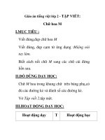 Giáo án tiếng việt lớp 2 - TẬP VIẾT: Chữ hoa M potx