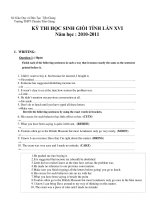 KỲ THI HỌC SINH GIỎI TỈNH LẦN XVI Năm học : 2010-2011 pptx