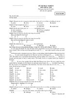 ĐỀ THI TRẮC NGHIỆM MÔN TIẾNG ANH - Mã đề thi 009 pot