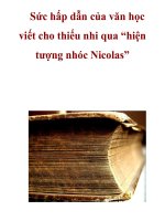 Sức hấp dẫn của văn học viết cho thiếu nhi qua “hiện tượng nhóc Nicolas