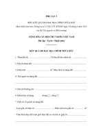 MẪU KẾT QUẢ ĐO ĐẠC ĐỊA CHÍNH THỬA ĐẤT pptx