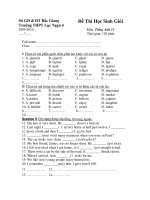 Đề Thi Học Sinh Giỏi Môn: Tiếng Anh 12 - Trường THPT Lục Ngạn pptx
