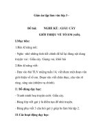 Giáo án tập làm văn lớp 3 - Đề bài: NGHE KỂ : GIẤU CÀY GIỚI THIỆU VỀ TỔ EM (viết). pps