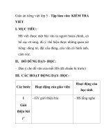 Giáo án tiếng việt lớp 5 - Tập làm văn: KIỂM TRA VIẾT potx