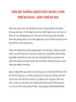 VẤN ĐỀ THỐNG NHẤT ĐẤT NƯỚC CUỐI THẾ KỈ XVIII - ĐẦU THẾ KỈ XIX_1 pot