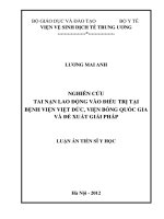 Nghiên cứu tai nạn lao động vào điều trị tại bệnh viện việt đức, viện bỏng quốc gia và đề xuất giải pháp