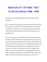KHÁI QUÁT VĂN HỌC VIỆT NAM GIAI ĐOẠN 1900 - 1930_3 doc