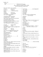 Đề Kiểm Tra Trắc Nghiệm Môn Tiếng Anh - Mã đề : 325 pps