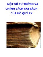 MỘT SỐ TƯ TƯỞNG VÀ CHÍNH SÁCH CẢI CÁCH CỦA HỒ QUÝ LY _2 docx