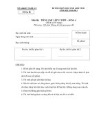 KÌ THI CHỌN HỌC SINH GIỎI TỈNH NĂM HỌC 2010-2011 Môn thi: TIẾNG ANH LỚP 12 THPT – BẢNG A1 potx