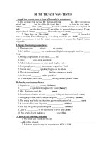 ĐỀ THI THỬ ANH VĂN - TEST 10 ppsx