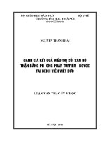 Đánh giá kết quả điều trị sỏi san hô thận bằng phương pháp tuffier – boyce tại bệnh viện việt đức