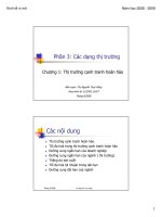 các dạng thị trường  thị trường cạnh tranh hoàn hảo