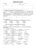 English written test (NO 01) ppt