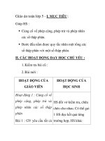 Giáo án toán lớp 5 - phép cộng, phép trừ và phép nhân các số thập phân doc