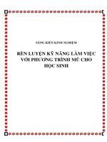 skkn rèn luyện kỹ năng làm việc với phương trình mũ cho học sinh