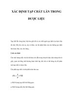 XÁC ĐỊNH TẠP CHẤT LẪN TRONG DƯỢC LIỆU pot