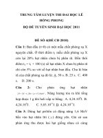 TRUNG TÂM LUYỆN THI ĐAI HỌC LÊ HỒNG PHONG BỘ ĐỀ TUYỂN SINH ĐẠI HỌC 2011 ÐỀ SỐ 4. docx