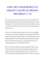 NƯỚC VIỆT NAM DƯỚI MẮT CÁC GIÁO SĨ VÀ NGƯỜI TÂY PHƯƠNG HỒI THẾ KỶ 17 - 18_3 ppsx