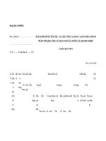 MẪU BẢNG KIỂM KÊ NGUYÊN LIỆU, VẬT LIỆU, CÔNG CỤ, DỤNG CỤ, HÀNG HÓA, THÀNH PHẨM TỒN KHO; CÔNG CỤ, DỤNG CỤ ĐÃ XUẤT DÙNG CỦA DOANH NGHIỆP ppt