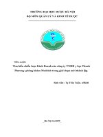 Tìm hiểu chiến lược kinh doanh của công ty TNHH y học thanh phương  phòng khám medelab trong giai đoạn mới thành lập