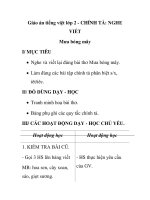 Giáo án tiếng việt lớp 2 - CHÍNH TẢ: NGHE VIẾT Mưa bóng mây pptx