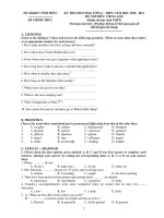 KỲ THI CHỌN HSG LỚP 12 - THPT NĂM HỌC 2010 - 2011 ĐỀ THI MÔN: TIẾNG ANH doc