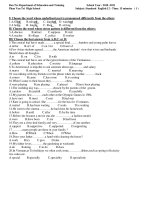 School Year : 2010 -2011 Subject: Standard English 12 - Time: 15 minutes ( 1 ) potx