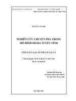 tóm tắt luận án tiến sĩ vật lý nghiên cứu chuyển pha trong mô hình sigma tuyến tính