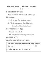 Giáo án tập viết lớp 3 - Tiết 7 : ÔN CHỮ HOA E, Ê. I - MỤC ĐÍCH, YÊU CẦU: doc