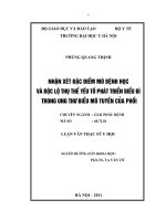 Nhận xét đặc điểm mô bệnh học và bộc lộ thụ thể yếu tố phát triển biểu bì trong ung thư biểu mô tuyến của phổi