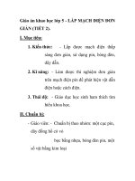 Giáo án khao học lớp 5 - LẮP MẠCH ĐIỆN ĐƠN GIẢN (TIẾT 2). pot