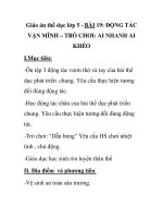 Giáo án thể dục lớp 5 - BÀI 19: ĐỘNG TÁC VẶN MÌNH – TRÒ CHƠI: AI NHANH AI KHÉO doc