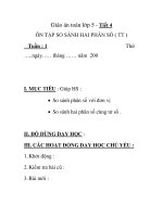 Giáo án toán lớp 5 - Tiết 4 ÔN TẬP SO SÁNH HAI PHÂN SỐ ( TT ) pptx