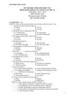 KỲ THI HỌC SINH GIỎI KHU VỰC ĐỒNG BẰNG SÔNG CỬU LONG LẦN THỨ 16 NĂM HỌC : 2010 – 2011 MÔN TIẾNG ANH ppsx