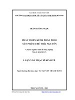 Phát triển kênh phân phối sản phẩm chè Thái Nguyên