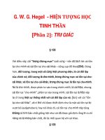 G. W. G. Hegel - HIỆN TƯỢNG HỌC TINH THẦN [Phần 2]: TRI GIÁC_4 pdf