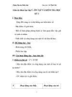 Giáo án khoa học lớp 5 - ÔN TẬP VÀ KIỂM TRA HỌC KỲ I pdf