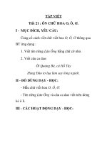 TẬP VIẾT Tiết 21 : ÔN CHỮ HOA O, Ô, Ơ. I pps