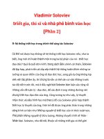 Vladimir Soloviev triết gia, thi sĩ và nhà phê bình văn học [Phần 2]_2 ppsx