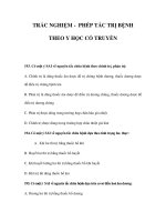 TRẮC NGHIỆM - PHÉP TẮC TRỊ BỆNH THEO Y HỌC CỔ TRUYỀN pps