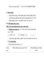 Giáo án toán lớp 5 - Tiết 156: LUYỆN TẬP docx