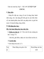 Giáo án toán học lớp 5 - Tiết 169: LUYỆN TẬP CHUNG ppsx