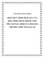skkn phát huy tính tích cực của học sinh lớp 10 trong việc tìm tập xác định của hàm số - trường thpt ngô gia tự