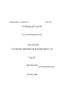 Các phương pháp phân tích chi phí trong y tế