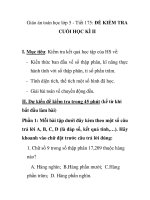 Giáo án toán học lớp 5 - Tiết 175: ĐỀ KIỂM TRA CUỐI HỌC KÌ II pps